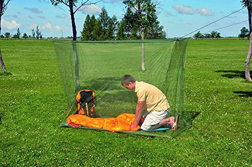Coghlan's Single Mosquito Net in Green for Outdoor Use - Protective Netting for Bug - Free Sleep