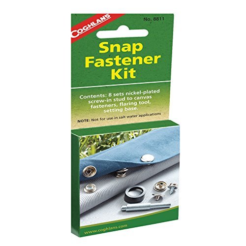 Coghlan's Snap Fastener Kit (8 Pack), a handy repair kit for adding or replacing snap fasteners on outdoor gear and clothing.