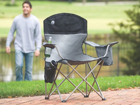 Coleman Cooler Quad Chair - Portable Seating with Built - In Cooler for Convenience