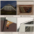 Core 10 Person Lighted Instant Pyramid Tent 16 x 9 ft, Family Cabin Tent with Built-In LED Lights
