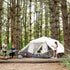 Core 10 Person Lighted Instant Pyramid Tent 16 x 9 ft, Family Cabin Tent with Built-In LED Lights