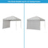 Core 10 x 10 Sun Wall Accessory Panel - Extendable Sun Protection for Canopies