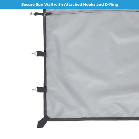 Core 10 x 10 Sun Wall Accessory Panel not entire canopy.– Extendable Sun Protection for Canopies, Easy Attachment