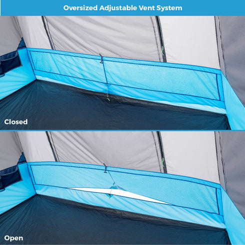 Core 12 Person Lighted Instant Cabin Tent 18 x 10 - Bright and Spacious Family Tent