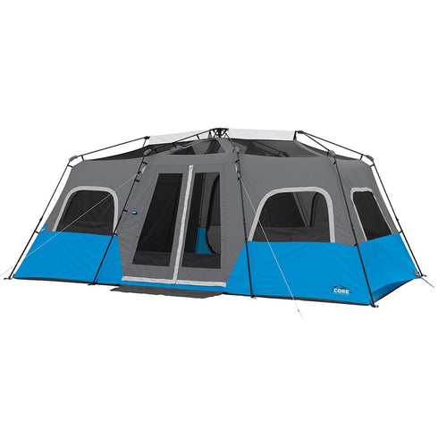Core 12 Person Lighted Instant Cabin Tent 18 x 10 - Bright and Spacious Family Tent