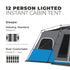 Core 12 Person Lighted Instant Cabin Tent 18 x 10 - Bright and Spacious Family Tent
