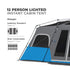 Core 12 Person Lighted Instant Cabin Tent 18 x 10 – Bright and Spacious Family Tent with Built - in LED Lighting