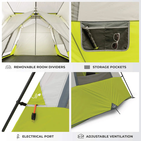 Core 12 Persons Instant Cabin Tent 18 x 10 – Ultimate Family Camping Tent, 60 Second Setup