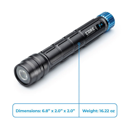 Core 1500 Lumen Rechargeable Flashlight - Bright and Long - Lasting Light