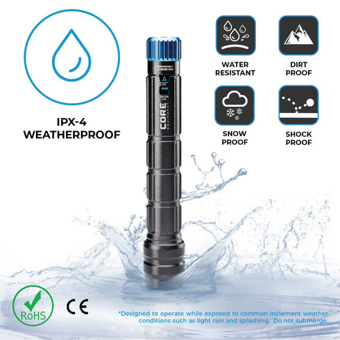 Core 1500 Lumen Rechargeable Flashlight - Bright and Long - Lasting Light