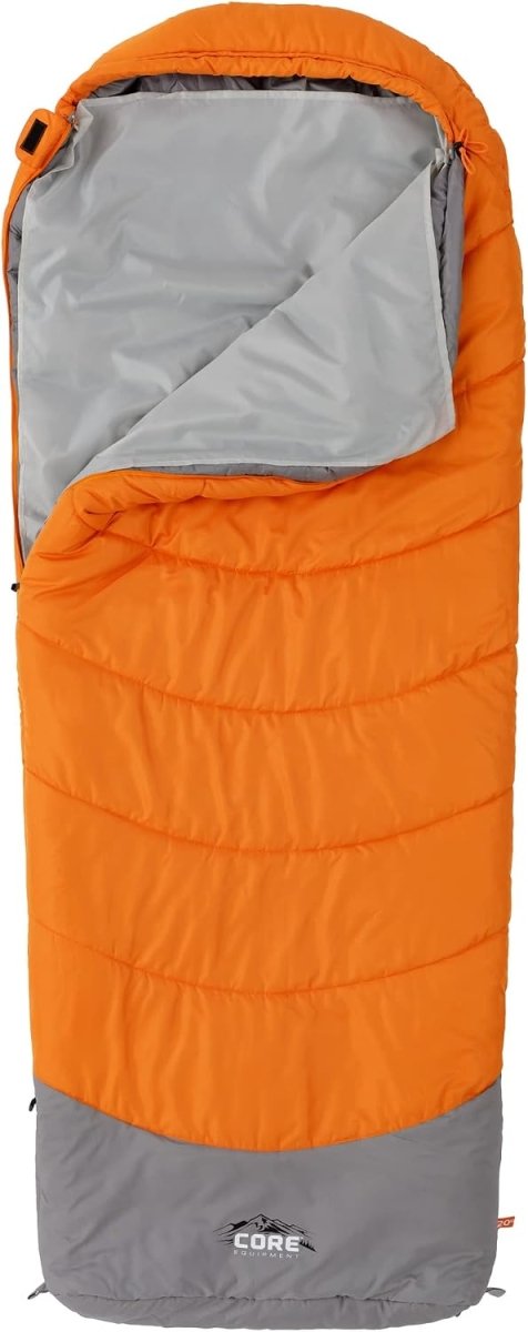 Core 20 Degree Hybrid Sleeping Bag – 1 Person - Versatile and Insulated Design for Cold Weather Camping