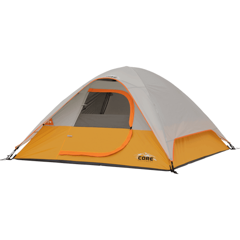 Core 3 Person Dome Tent 7 x 7 ft, Lightweight Camping Tent with H2O Block Weather Protection and Mesh Ceiling