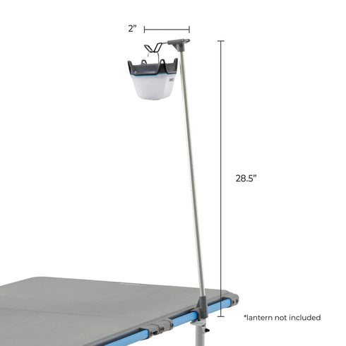 Core 4 Foot Outdoor Folding Table with FlexRail – Adjustable and Portable Table with Integrated Gear Storage