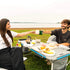Core 4 Foot Outdoor Folding Table with FlexRail – Adjustable and Portable Table with Integrated Gear Storage