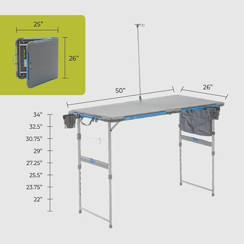 Core 4 Foot Tailgating Folding Table - Compact and Functional for Events