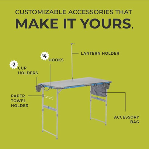 Core 4 Foot Tailgating Folding Table - Compact and Functional for Events