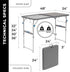 Core 4 Foot Tailgating Folding Table – Compact and Functional for Events and Outdoor Parties