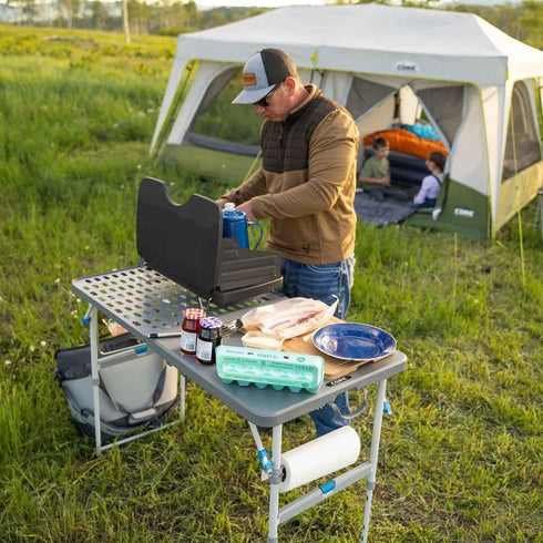 Core 4 Foot Tailgating Folding Table – Compact and Functional for Events and Outdoor Parties