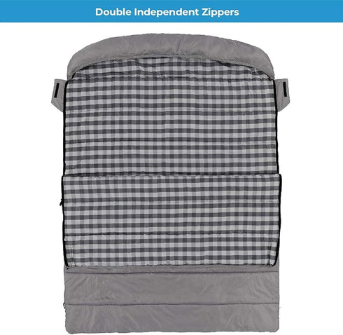 Core 40 Degree Queen Cool Climate Sleeping Bag - Comfortable Bag for Two