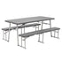 Core 6 Foot Picnic Table 3 - in - 1 Combo - Versatile and Space - Saving Design