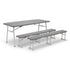 Core 6 Foot Picnic Table 3 - in - 1 Combo - Versatile and Space - Saving Design