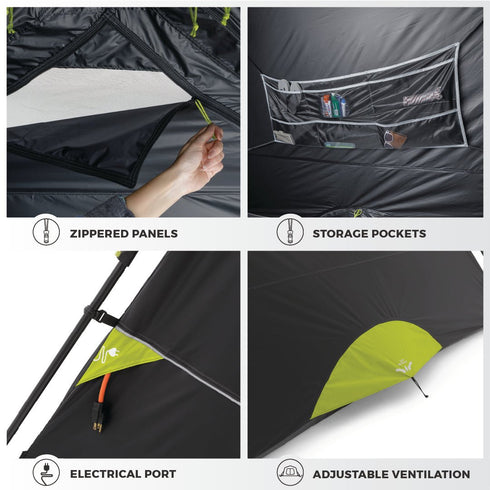 Core 6 Person Instant Blockout Dome Tent - Dark Room Technology for Better Sleep