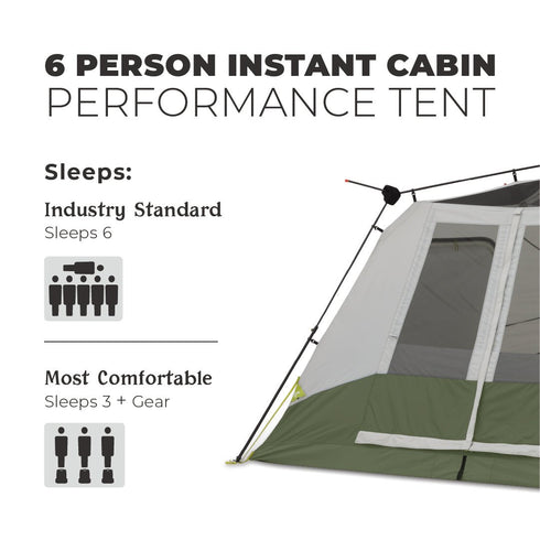 Core 6 Person Instant Cabin Performance Tent - Durable and Reliable Shelter