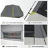 Core 6 Person Instant Cabin Tent with Full Rainfly - Weatherproof Protection