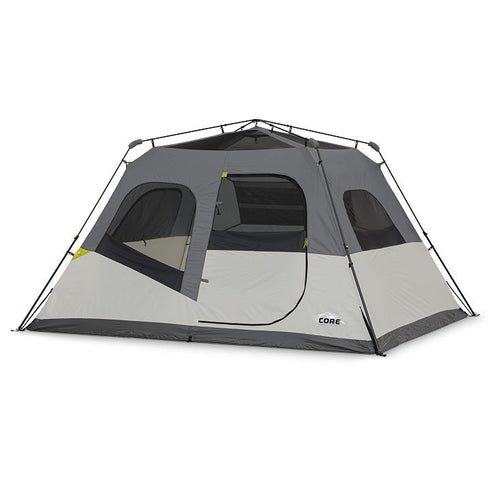Core 6 Person Instant Cabin Tent with Full Rainfly - Weatherproof Protection