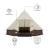 Core 6 Person Lighted Bell Tent 13 x 12 ft, Family Camping Tent with Built-In String Lights and Steel Poles