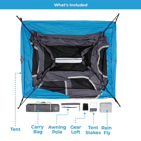 Core 6 Person Lighted Instant Cabin Tent 11 x 9 - Built - In Lighting for Convenience