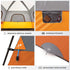 Core 6 Person Straight Wall Cabin Tent 10 x 9 – Family - Friendly Cabin Tent with Maximum Headroom