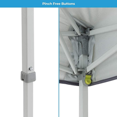 Core 6 x 4 Instant Canopy with Half Sun Wall – Compact Shade Solution with Added Sun Protection