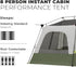 Core 8 Person Instant Cabin Performance Tent - Spacious and Weather - Resistant Design