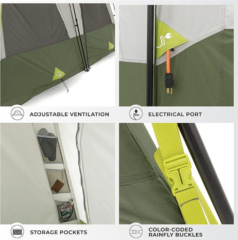 Core 8 Person Instant Cabin Performance Tent - Spacious and Weather - Resistant Design