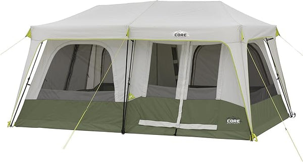 CORE 8 Person Instant Cabin Performance Tent, a spacious, weather-resistant tent with instant setup poles.