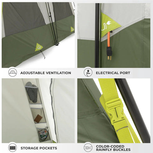 Core 8 Person Instant Cabin Performance Tent – Spacious and Weather - Resistant Design, Durable Fabric