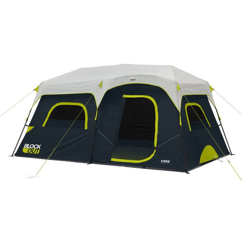 Core 9 Person Instant Blockout Dome Tent - Light - Blocking Family Tent