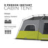 Core 9 Person Instant Cabin Tent 14 x 9 – Spacious and Convenient Cabin Tent, 60 Second Setup