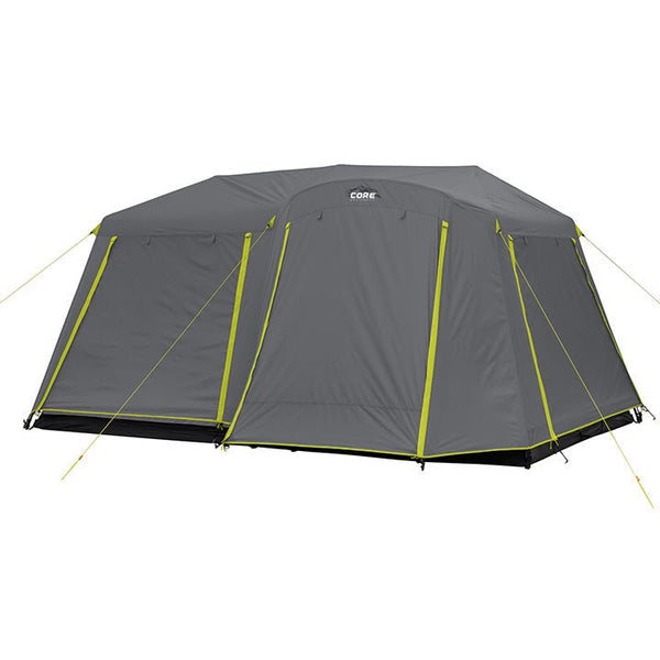 CORE 9 Person Instant Cabin Tent with Full Rainfly, a large tent offering enhanced weather resistance and quick setup.