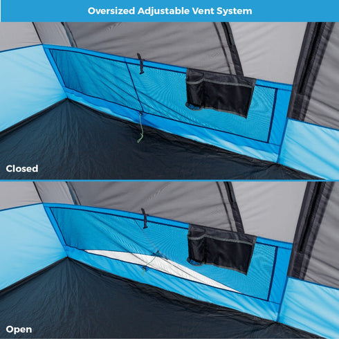 Core 9 Person Lighted Instant Cabin Tent 14 x 9 - Illuminated Family Tent