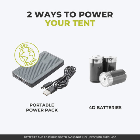 Core 9 Persons Lighted Instant Cabin Tent 14 x 9 – Illuminated Family Tent with Built - In LED Lighting