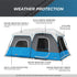 Core 9 Persons Lighted Instant Cabin Tent 14 x 9 – Illuminated Family Tent with Built - In LED Lighting