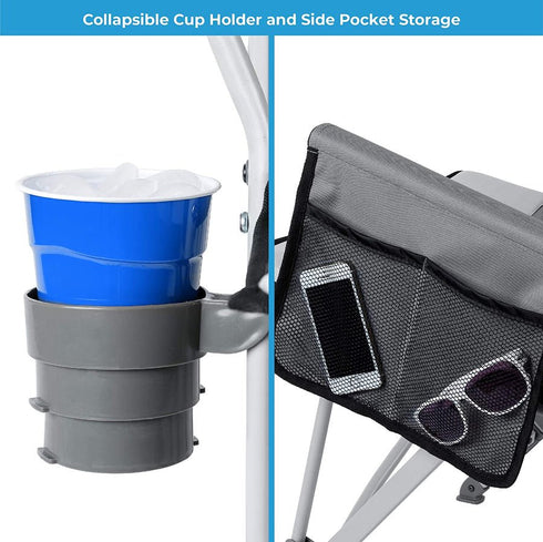 Core Mesh Hard Arm Folding Chair - Breathable and Portable Folding Chair