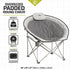 Core Oversized Padded Round Camp Chair - Spacious and Cushioned Design