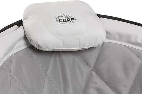 Core Oversized Padded Round Camp Chair - Spacious and Cushioned Design
