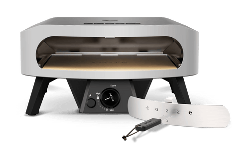 Cozze 17 Inch Classic Gas Pizza Oven, 8 kW Outdoor Pizza Oven for 43 cm Pizzas with Stone, Thermometer and Door