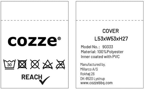 Cozze Pizza Oven Cover for 13 Inch Oven - Tailored Fit for Small Ovens