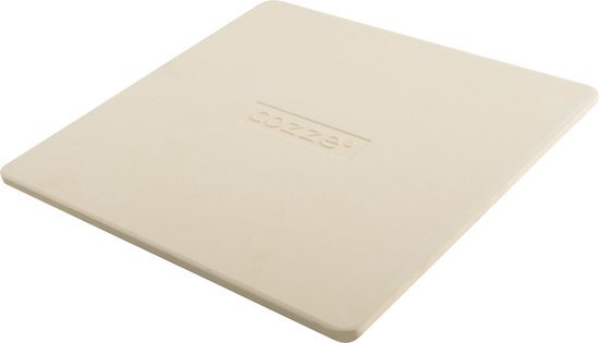 Cozze Pizza Stone (42.5x42.5cm) for 17-Inch Oven, a large, high-quality baking surface for large pizzas.