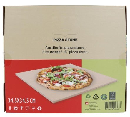 Cozze Pizza Stone for Oven 34.5 x 34.5 cm - Perfect for Crispy Homemade Pizzas